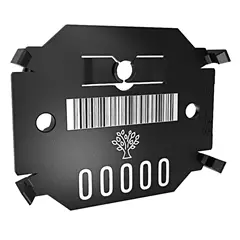 Signumat Arbo-Tag jelölőlapka, ACÉL, fekete +QR (Barcode Black), egyedi felirat, 800 db