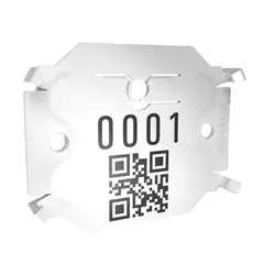 Signumat Arbo-Tag jelölőlapka, ALU, fehér +QR Resistant White, egyedi felirat, fehér 800 db