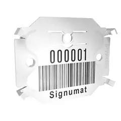Signumat Arbo-Tag jelölőlapka, ALU, fehér +QR Resistant White, egyedi felirat, fehér 800 db