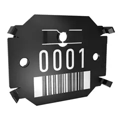 Signumat Arbo-Tag jelölőlapka, ALU, fekete (Barcode Black), egyedi felirat, 800 db