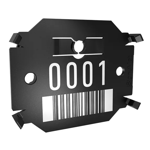 Signumat Arbo-Tag jelölőlapka, ALU, fekete (Barcode Black), egyedi felirat, 800 db
