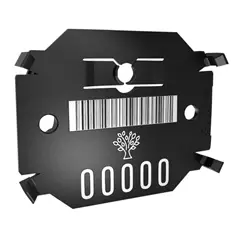 Signumat Arbo-Tag jelölőlapka, ALU, fekete (Barcode Black), egyedi felirat, 800 db