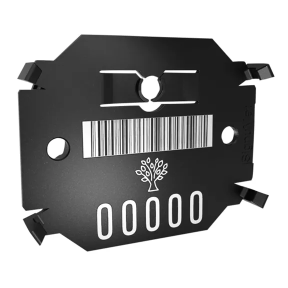 Signumat Arbo-Tag jelölőlapka, ALU, fekete (Barcode Black), egyedi felirat, 800 db