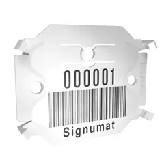 Signumat Arbo Tag jelölőlapka, ALU szeg, fehér Resistant White, egyedi felirat, fehér 800 db