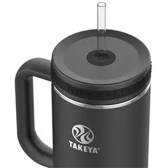 Takeya Standard Straw Tumbler termobögre, 1,2 l, onyx.