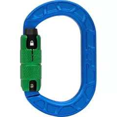 Teufelberger karaT Trilock karabiner, kék-zöld