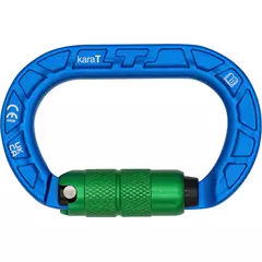 Teufelberger karaT Trilock karabiner, kék-zöld