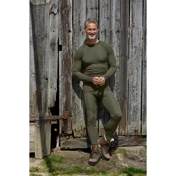 Thermowave Merino Warm hosszú ujjú póló, forest green, S