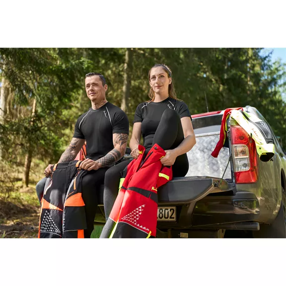 Timbermen Active Kurzarm férfi funkcionális póló, schwarz, XL.