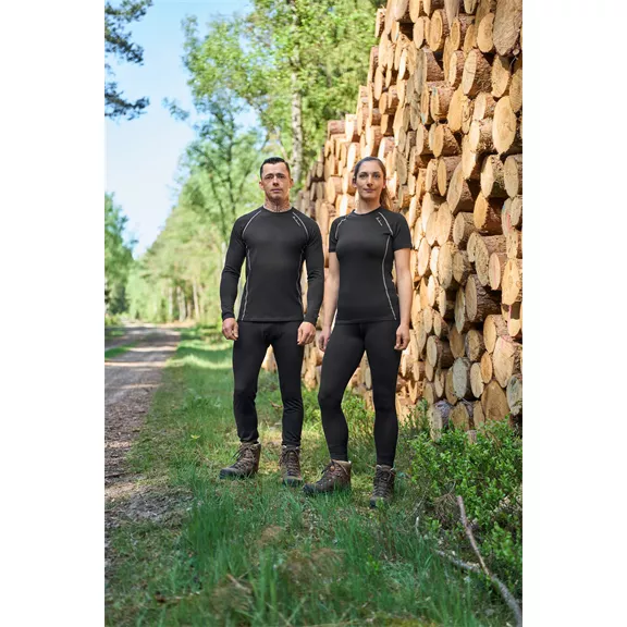 Timbermen Active Kurzarm női funkcionális póló, schwarz, M.