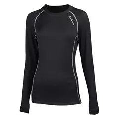 Timbermen Active Langarm női hosszú ujjú funkcionális póló, schwarz, M.