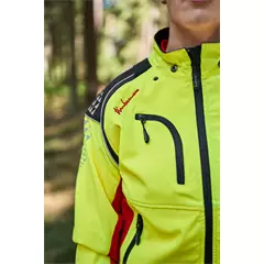 Timbermen Allround Lady női erdészeti munkakabát, rot-gelb, XL.