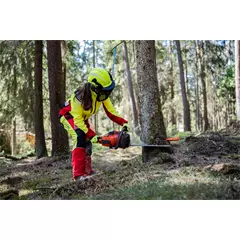 Timbermen Light Lady női vágásvédelmi nadrág, rot-gelb, L + 5 cm.