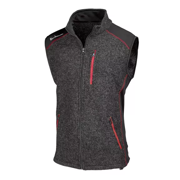 Timbermen Walkweste férfi gyapjú mellény, fekete-piros, S