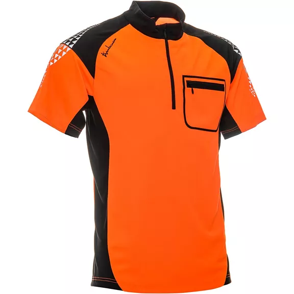 Timbermen rövid ujjú funkcionális póló, fekete-narancs, M.