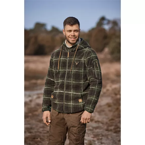 Tom Collins Teddy férfi fleece kabát, oliv, 3XL