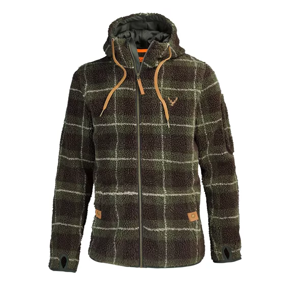 Tom Collins Teddy férfi fleece kabát, oliv, L