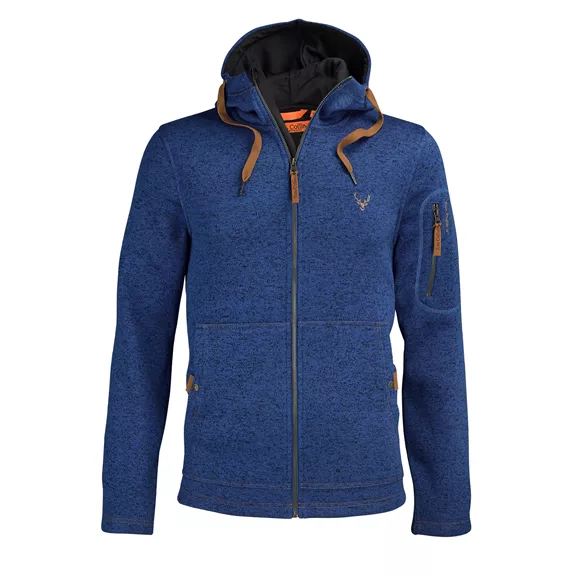 Tom Collins férfi kötött polárdzseki, dunkelblau, 5XL