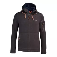 Tom Collins férfi kötött polárdzseki, dunkelbraun, 5XL