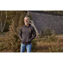 Tom Collins férfi kötött polárdzseki, dunkelbraun, 5XL