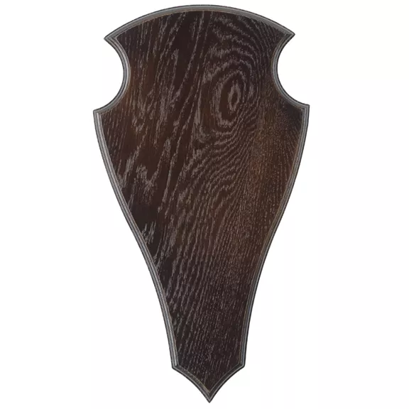 Trófea alátét Gímszarvas, Tölgy 2., 32x18 cm, sötét