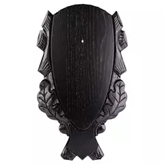 Trófea alátét Gímszarvas, Tölgy, faragott 53x23, sötét