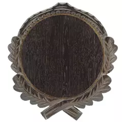 Trófea alátét VADDISZNÓ, faragott kerek 19 cm, sötét