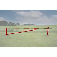 Útlezáró sorompó WSP III lakathoz, 3,5 m hosszú, piros-fehér színűre festve