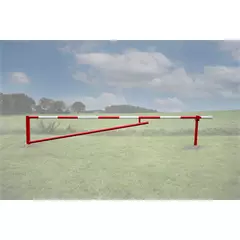 Útlezáró sorompó WSP III lakathoz, 3,5 m hosszú, piros-fehér színűre festve