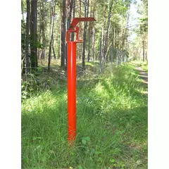 Útlezáró sorompó WSP III lakathoz, 3,5 m hosszú, piros-fehér színűre festve