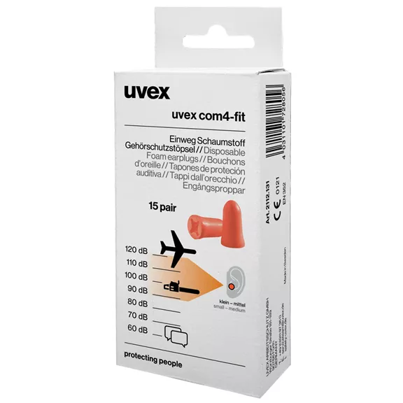Uvex Com4-fit eldobható füldugó SNR 33dB, 15 pár