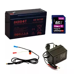 Vadkamera kiegészítő szett (6V 12Ah zselés akku + töltő + tápkábel + 32GB SD kártya)   