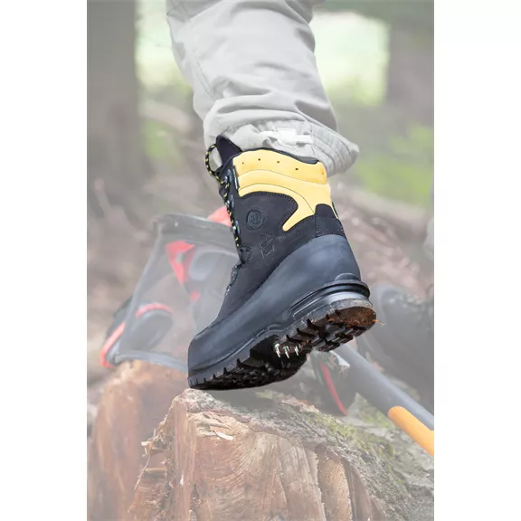 HAIX Protector Alpin S3 GTX vágásvédelmi bakancs, fekete-sárga, 6,5