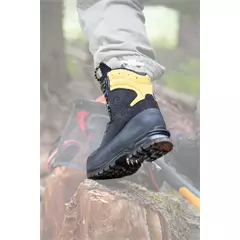 HAIX Protector Alpin S3 GTX vágásvédelmi bakancs, fekete-sárga, 6,5