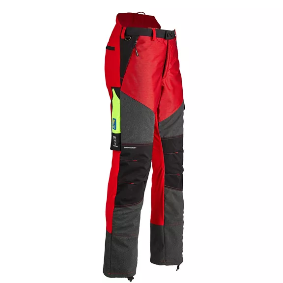 Vágásbetétes munkanadrág Kevlar II, piros, hosszú, XXL