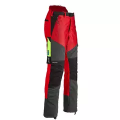 Vágásbetétes munkanadrág Kevlar II, piros, hosszú, XXL