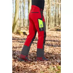 Vágásbetétes munkanadrág Kevlar II, piros, rövid, L