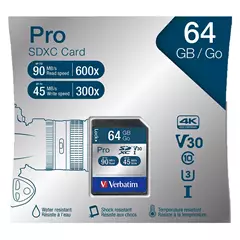 Verbatim SDXC Pro 64GB memóriakártya