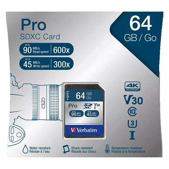 Verbatim SDXC Pro 64GB memóriakártya