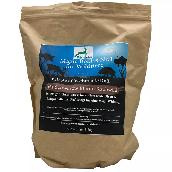 Wildlutscher Magic Boilies vadcsalogató, Dög aroma. Vaddisznóknak és ragadozóknak.