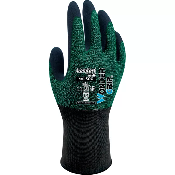 Wonder Grip Comfort Lite szerelő kesztyű, zöld, 8 Wonder Grip Comfort Lite szerelő kesztyű, zöld, 8