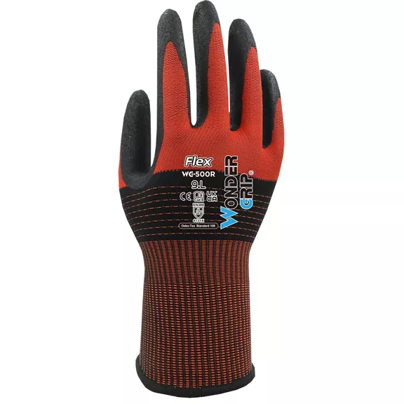 Wonder Grip Flex szerelő kesztyű, piros, 11
