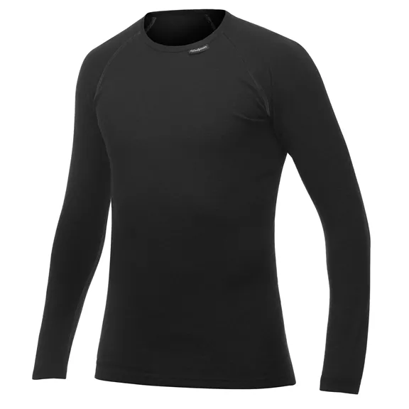 Woolpower Crewneck Lite h.ujjú felső, fekete, S