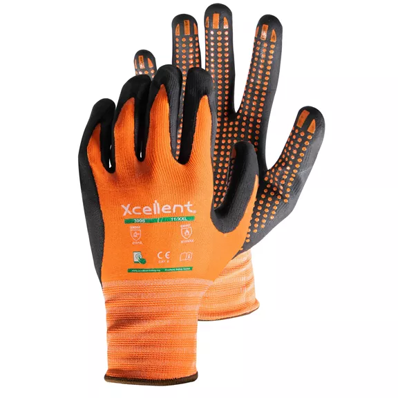 Xcellent XC-Line munka kesztyű, narancs, 10