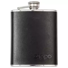 Zippo rozsdamentes acél flaska, bőr borítással, 175 ml