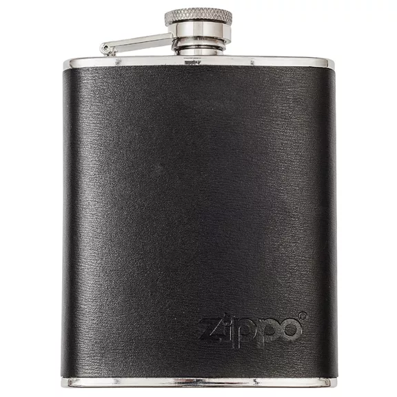 Zippo rozsdamentes acél flaska, bőr borítással, 175 ml